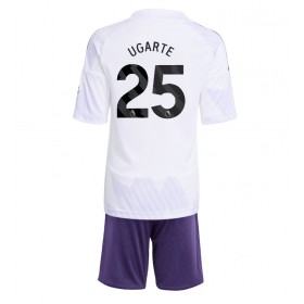 Manchester United Manuel Ugarte #25 Borta Kläder Barn 2025-26 Kortärmad (+ Korta byxor)